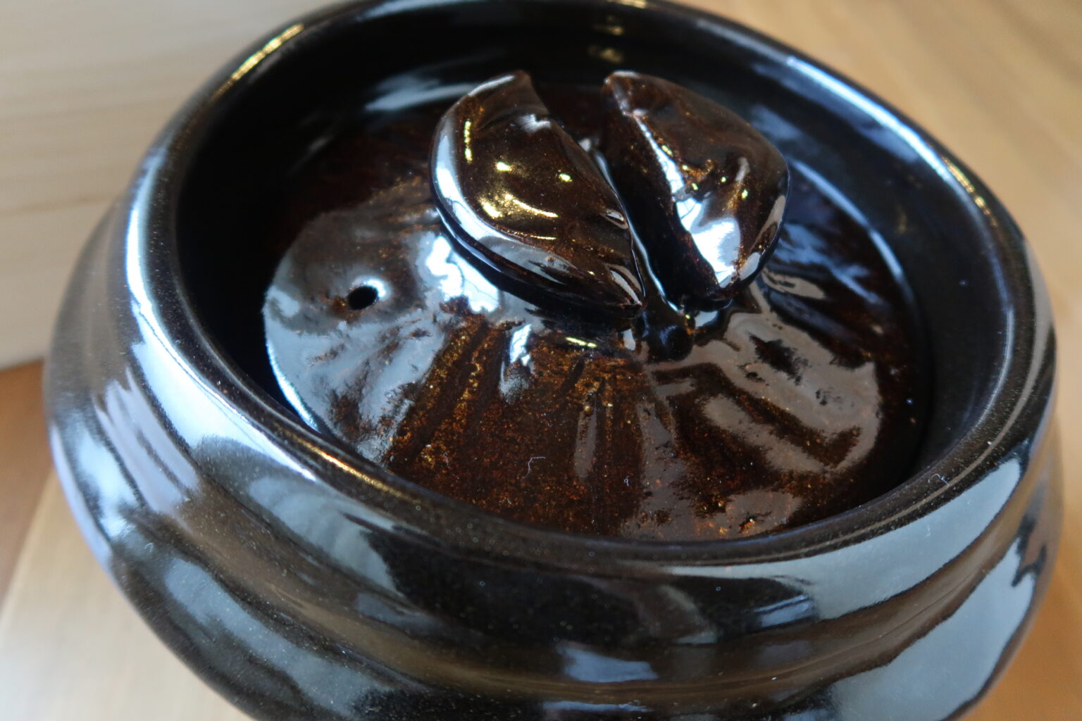 雲井窯 2合 雲井窯 2合炊き 限定カラー 予約済/雲井窯】土鍋 黒楽 3合