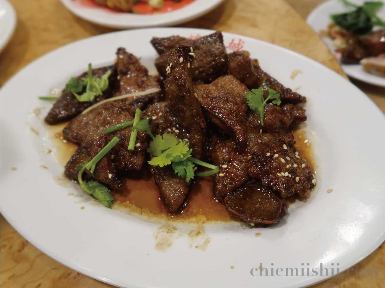 「鵝肉城活海鮮」レバーの甘辛焼き