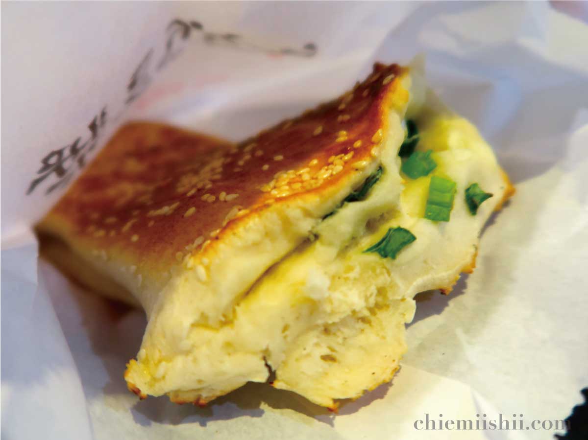 阜杭豆漿「焼きたての厚焼餅」